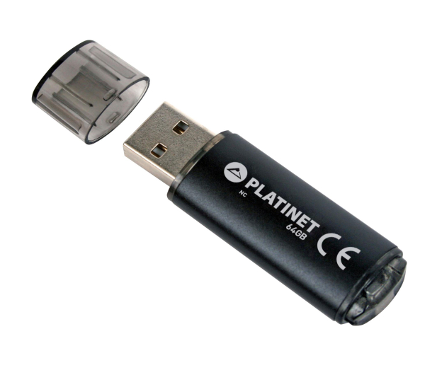 PLATINET USB 2.0 X-Depo 64GB BLACK METAL PMFE64 - 1441370 - zdjęcie 2